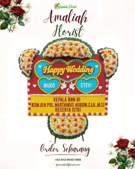 Papan Bunga Pernikahan Gucialit